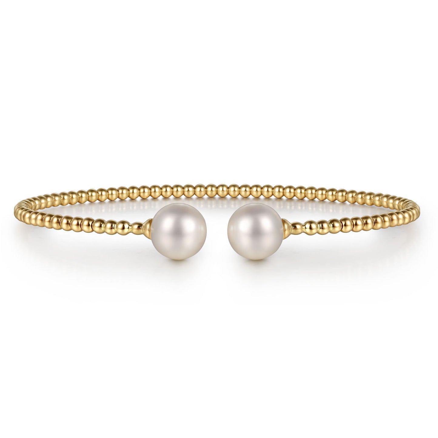 14K Yellow Gold Bujukan Pearls Split Bangle BG4475-6Y4JPL