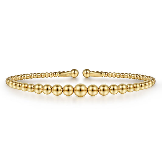 14K Yellow Gold Bujukan Open Bangle BG4584-62Y4JJJ
