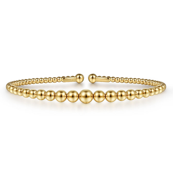 14K Yellow Gold Bujukan Open Bangle BG4584-62Y4JJJ