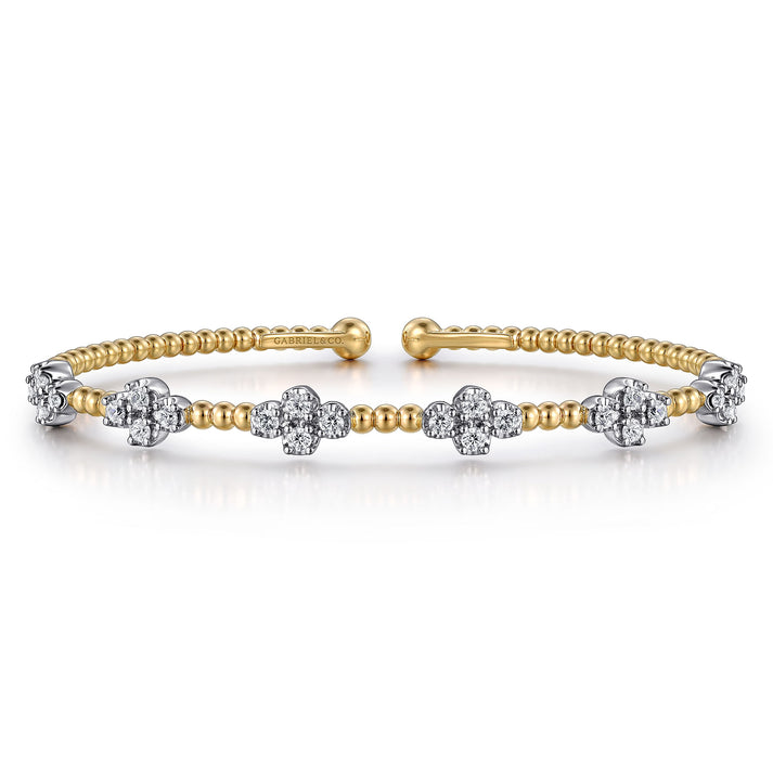 14K White-Yellow Gold Bujukan Diamond Bangle BG4782-62M45JJ