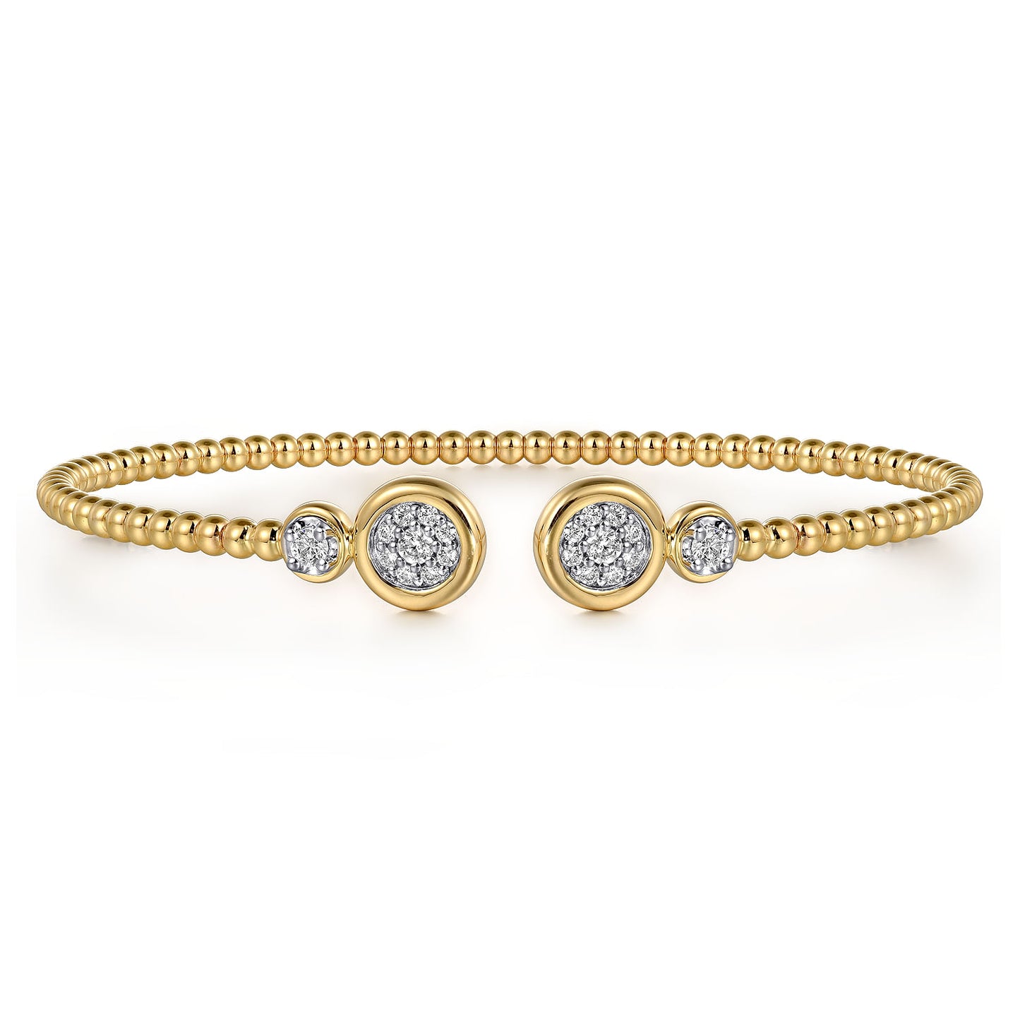 14K White and Yellow Gold Diamond Bujukan Bangle BG4916-62M45JJ