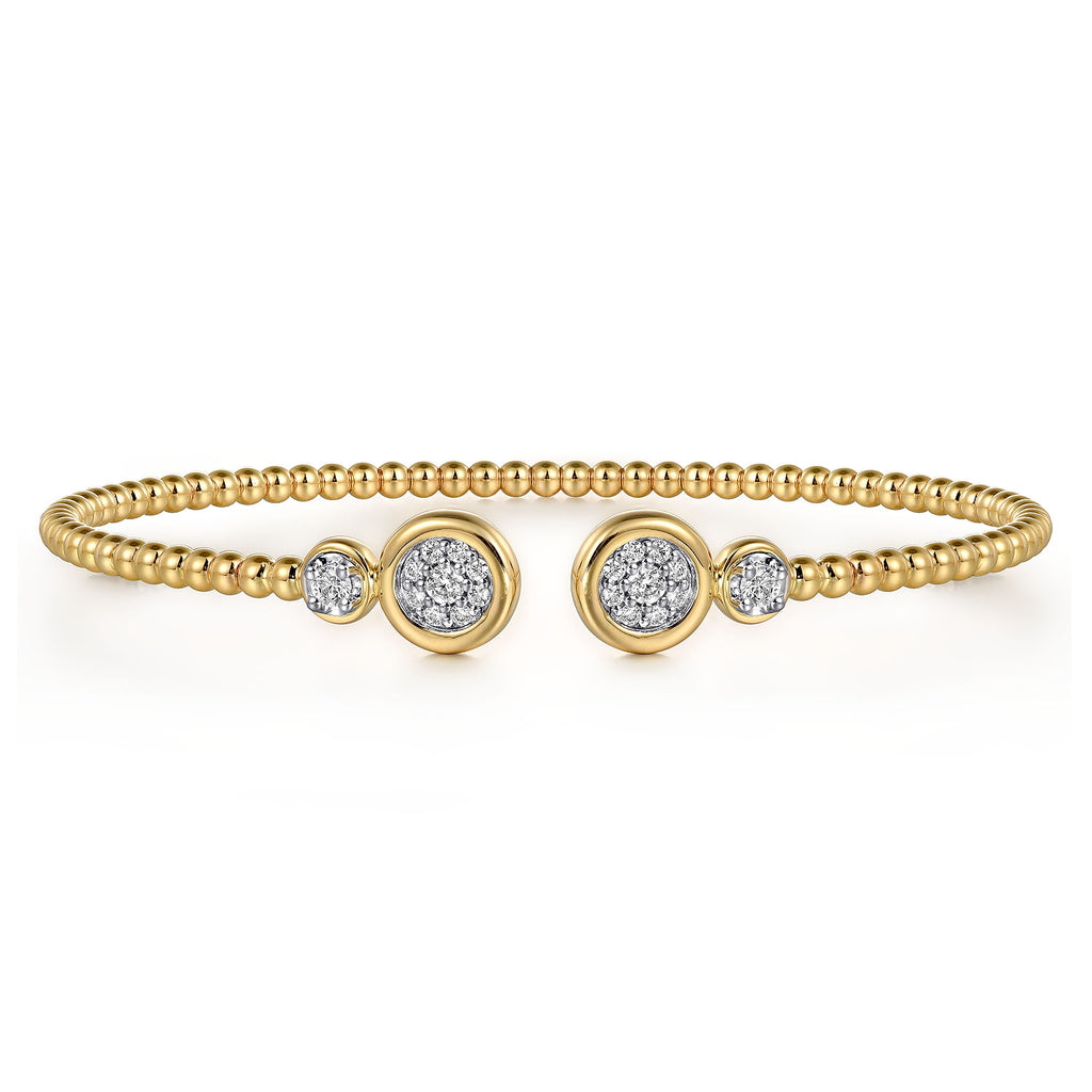 14K White and Yellow Gold Diamond Bujukan Bangle BG4916-62M45JJ