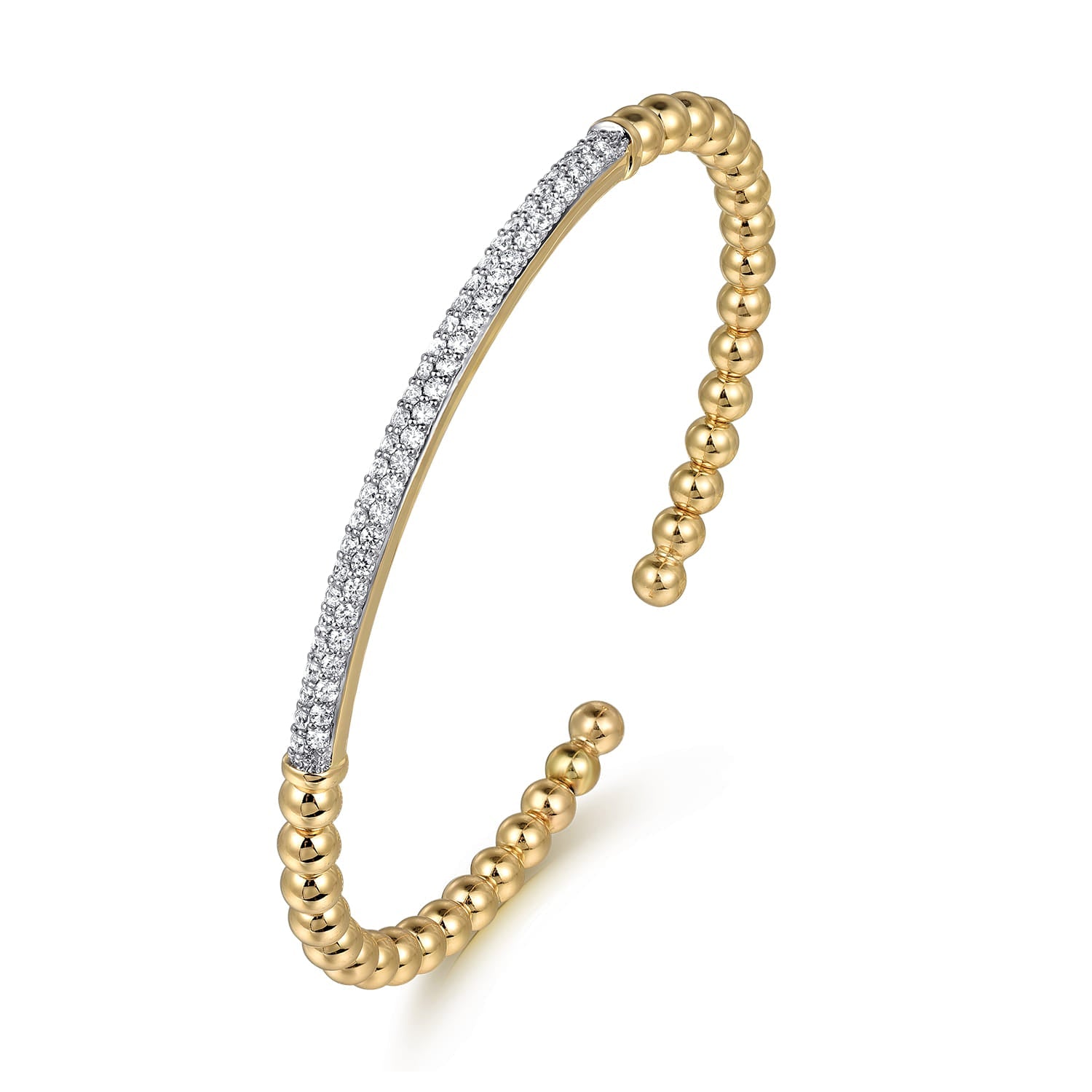14K Yellow Gold Diamond Bangle BG4966-6Y45JJ - Dejaun Jewelers