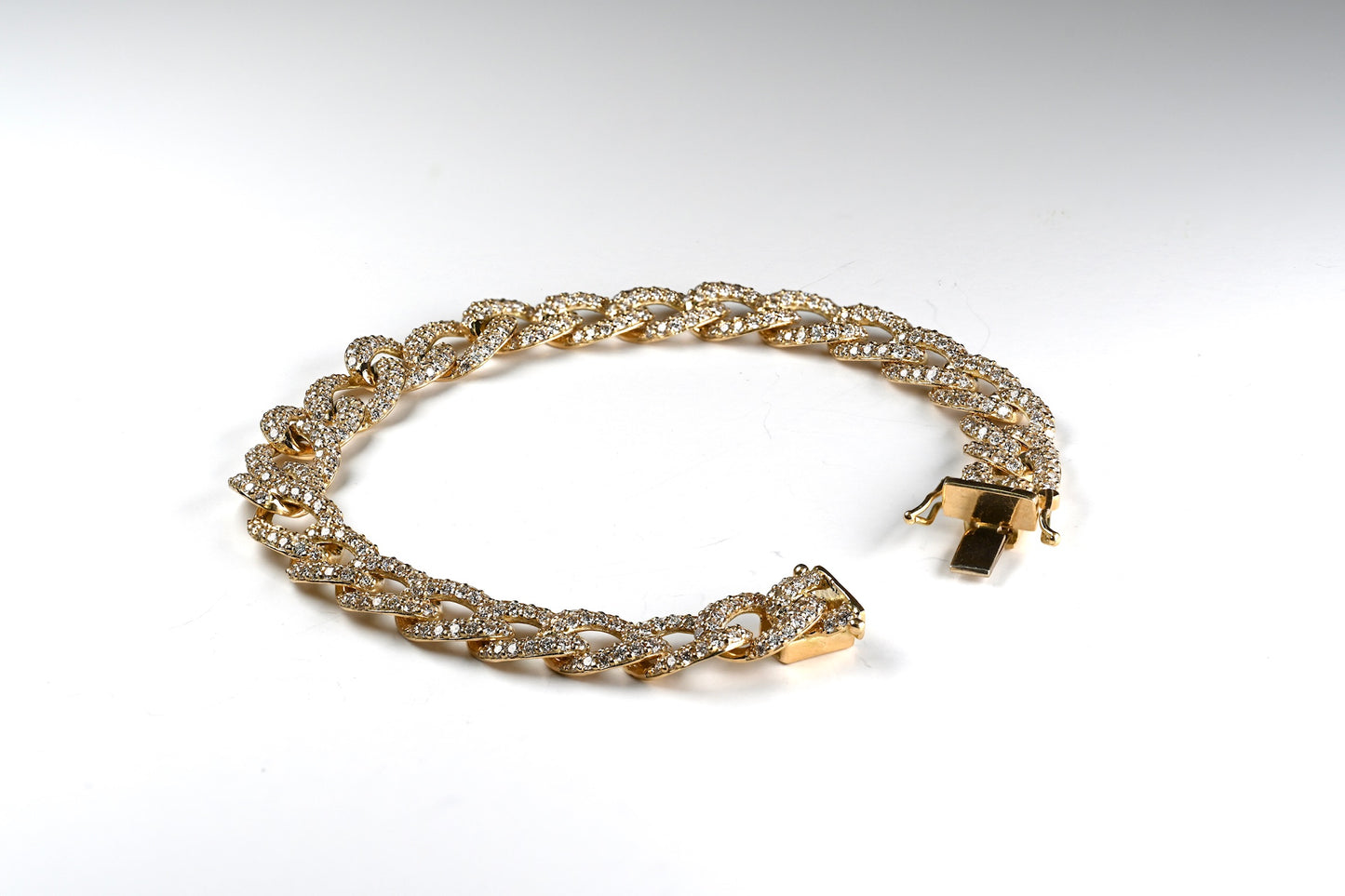 Petite Pave Cuban Link Bracelet