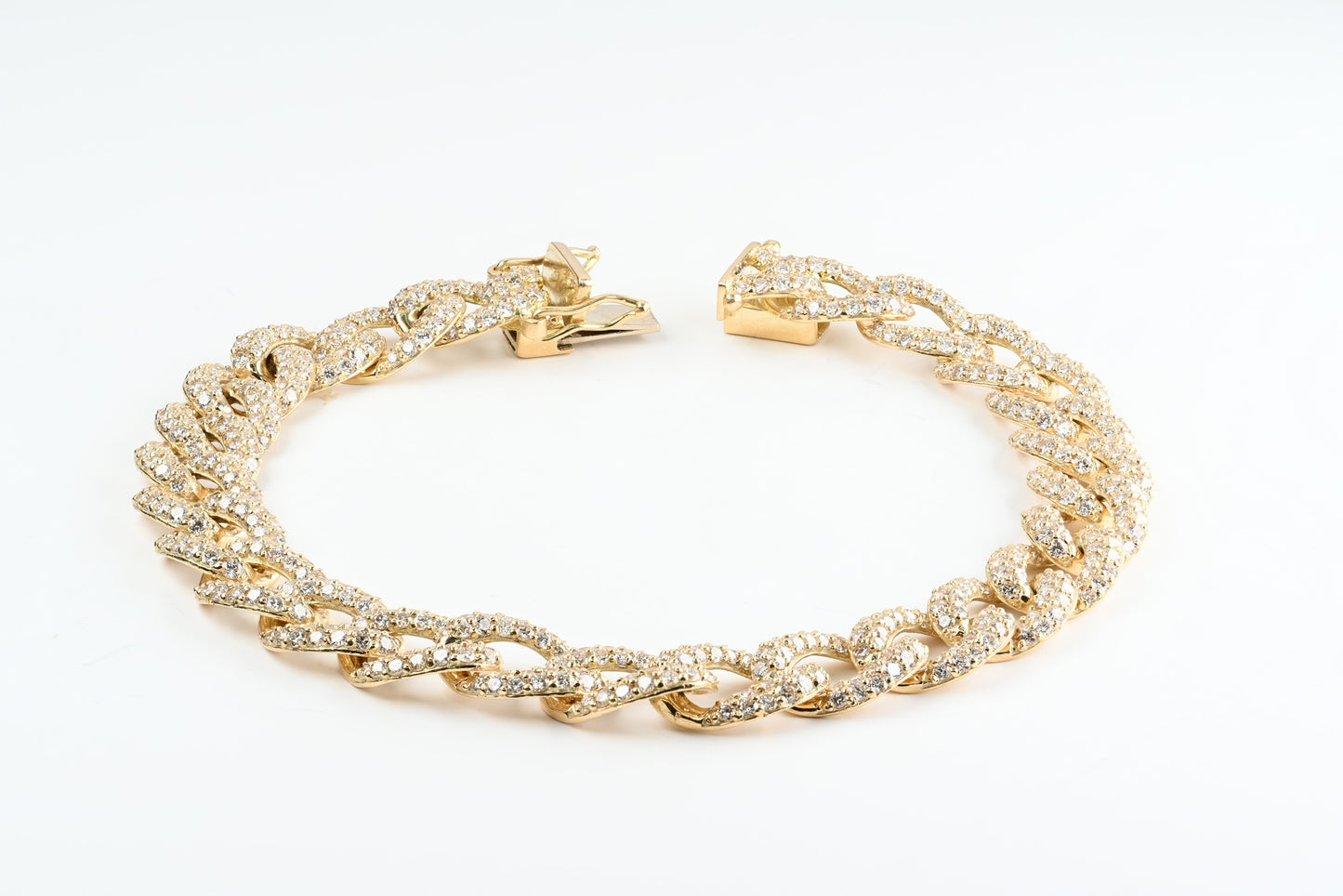 Petite Pave Cuban Link Bracelet