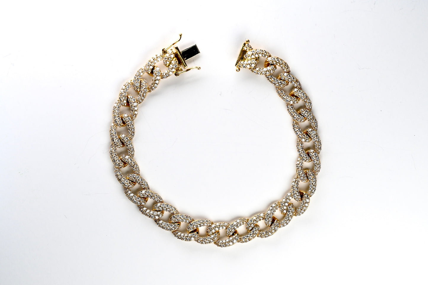 Petite Pave Cuban Link Bracelet