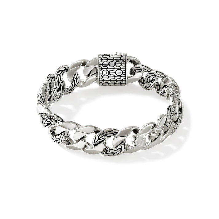 Curb Bracelet, Sterling Silver, 14MM|BU901237