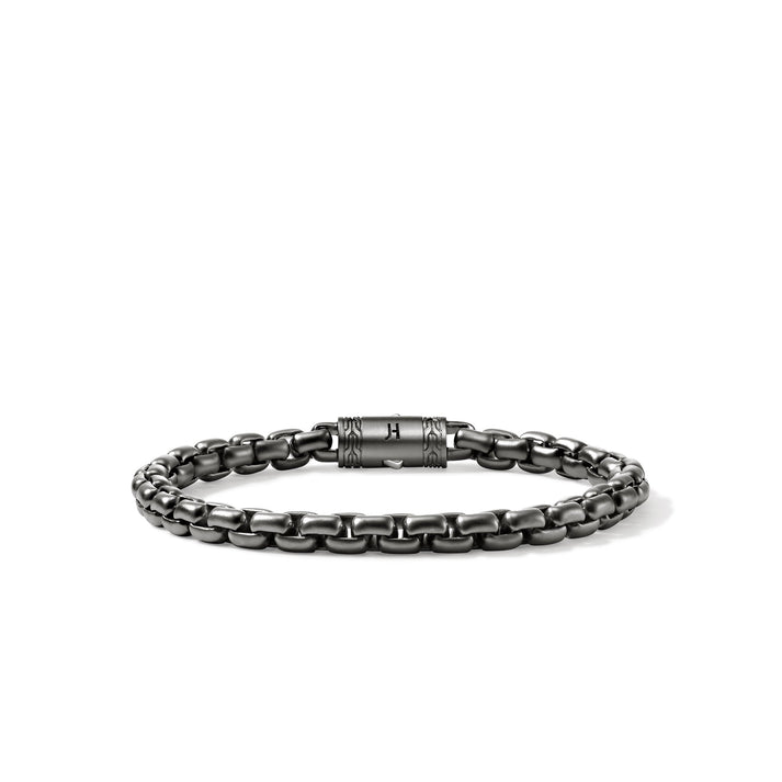 Box Chain Bracelet, Dark Silver, 6MM|BU98805SMBRD