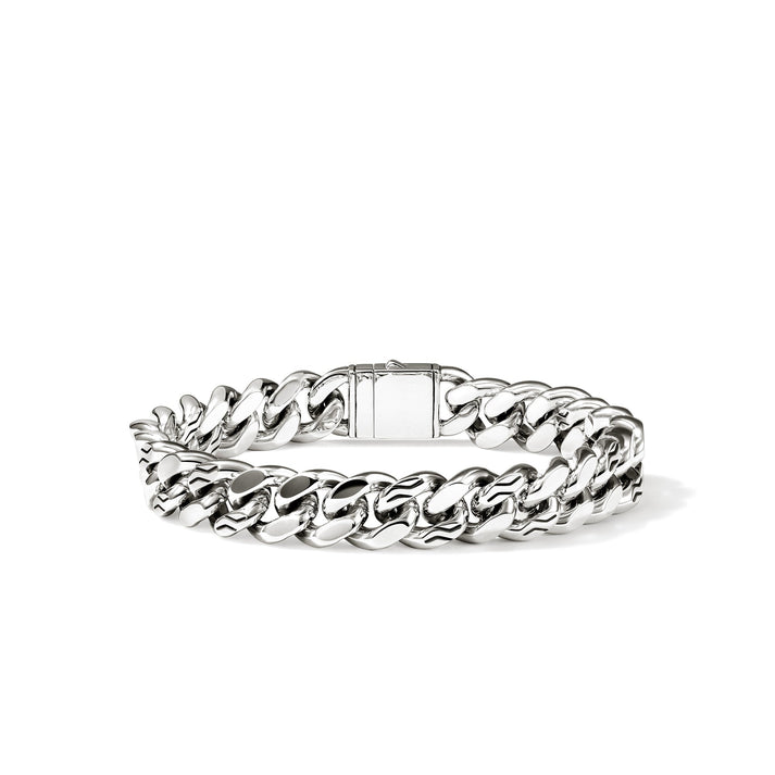 Curb Chain Bracelet, Sterling Silver, 11MM|BU98817