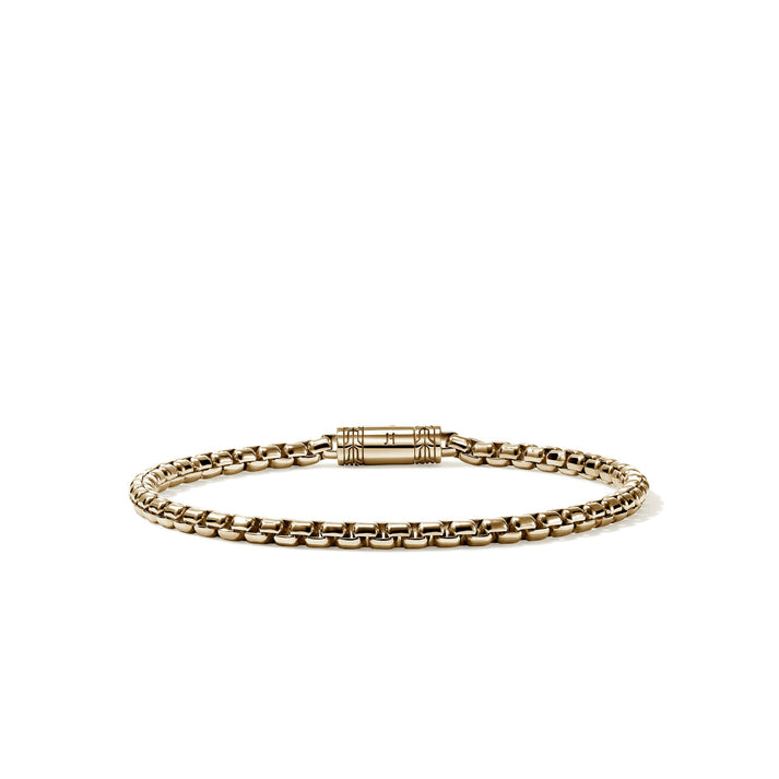 Box Chain Bracelet, Gold, 3.7MM|BUGG98803