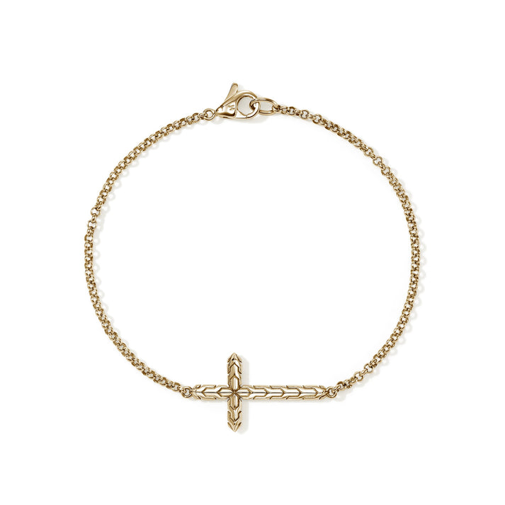 JH Essential Cross Bracelet, Gold|BUGG98941
