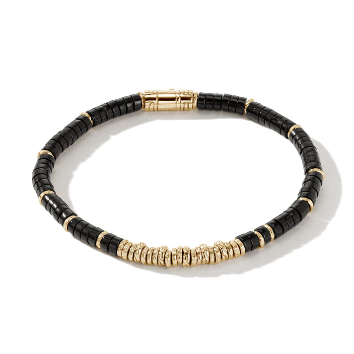 Heishi Bracelet, Gold, Hardstones|BUGGS900984BON