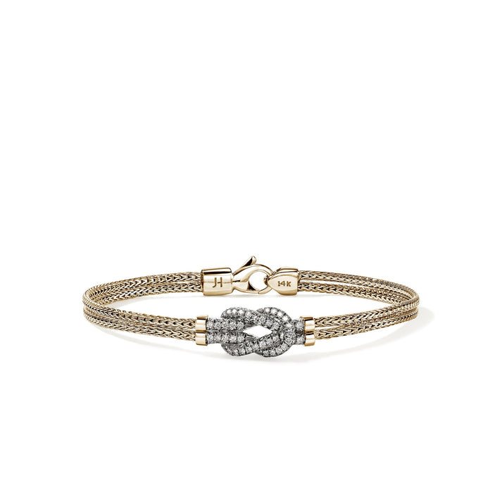 Love Knot Bracelet, Gold, Diamonds|BUGGX9007762DI