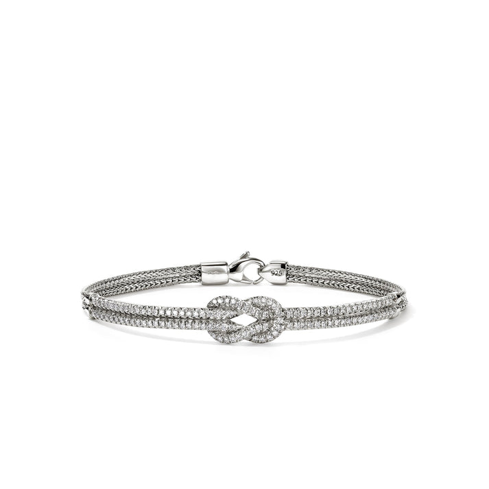 Love Knot Bracelet, Sterling Silver, Diamonds|BUP987882DI