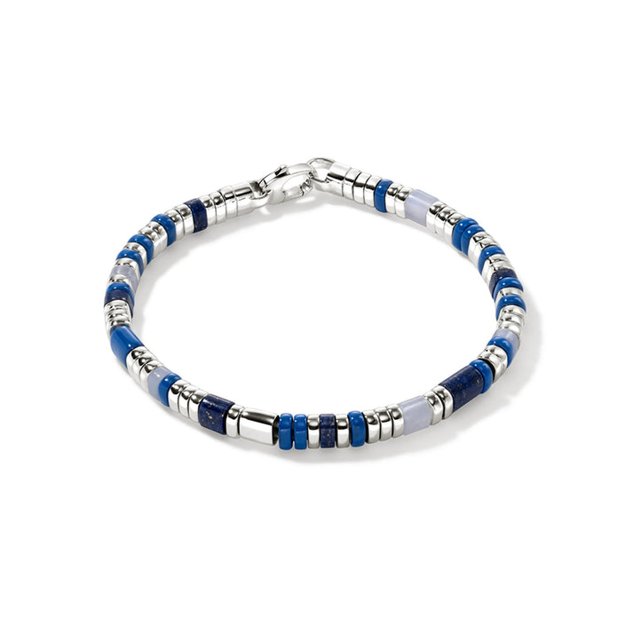 Colorblock Bracelet, Silver, Slim|BUS9012251BULPZBLA