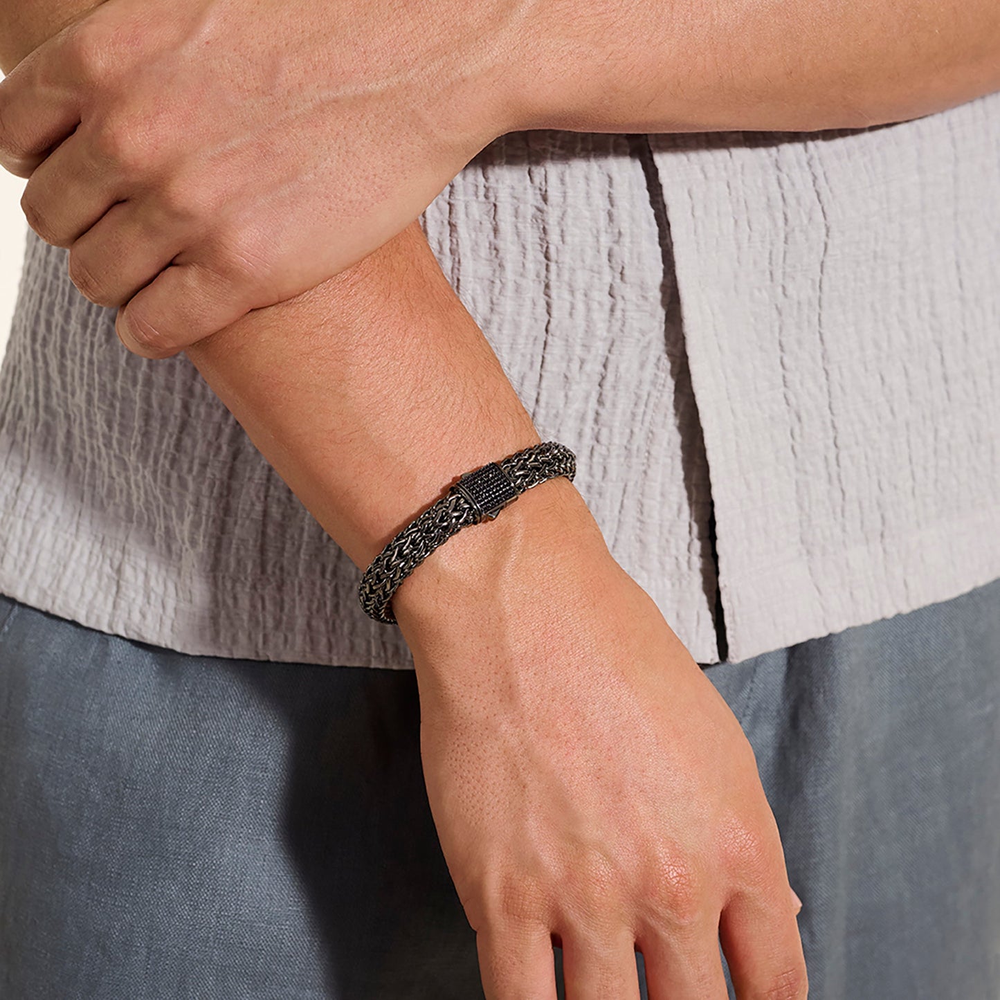 icon-bracelet-dark-silver-gemstones-10-5mm-bus9994044brdbls