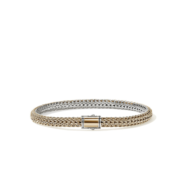 Icon Bracelet, Reversible, Gold, Sterling Silver, 5MM|BUZZ990096RV
