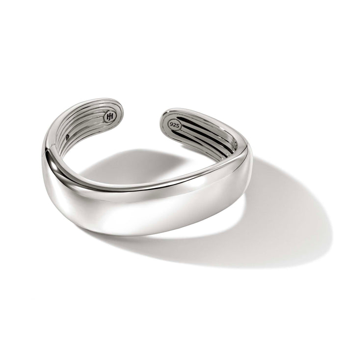 Surf Hinged Cuff, Sterling Silver, Wide|CB901115