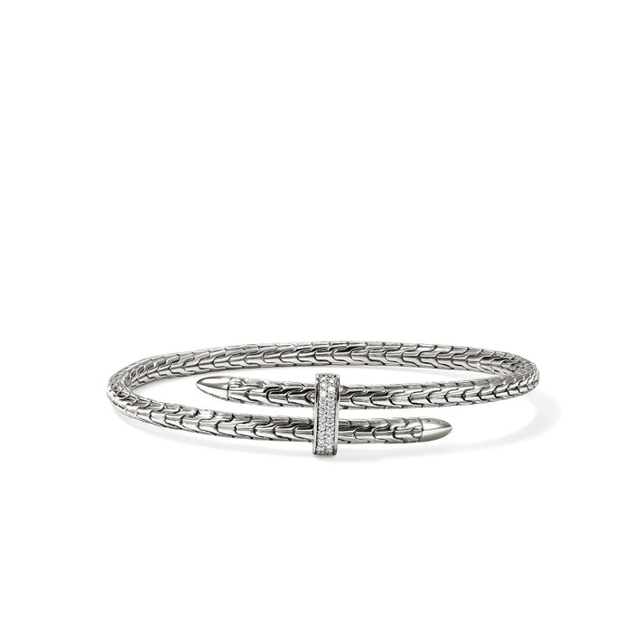 Spear Flex Cuff, Sterling Silver, Diamonds, 4MM|CBP987872DI