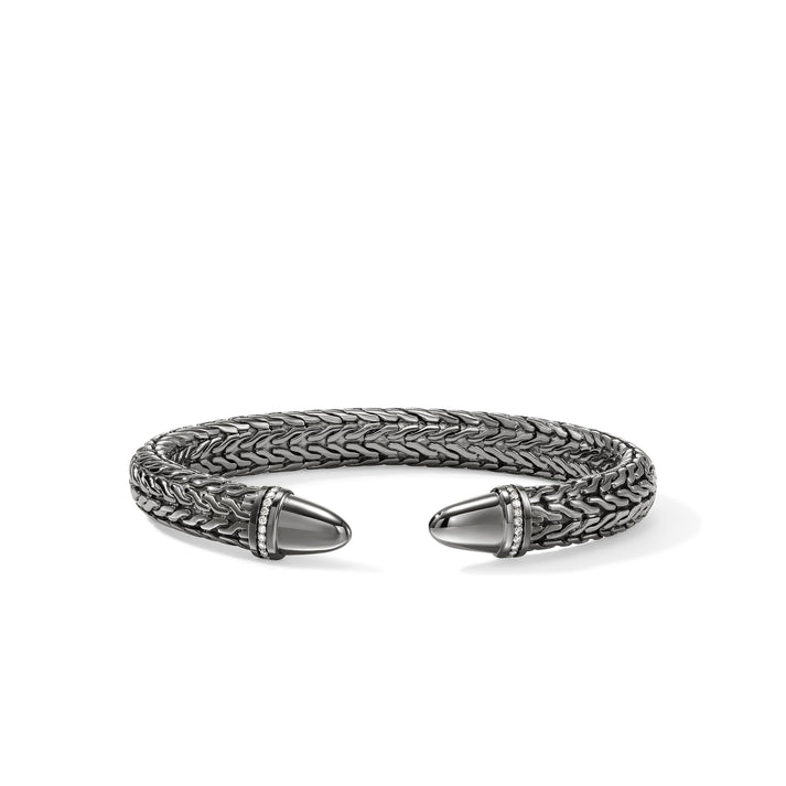 Spear 50 Flex Cuff, Dark Silver, Diamonds|CBP988982BRDDI