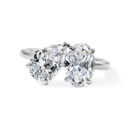 Clarity Diamond™ Pear and Oval Toi et Moi Ring