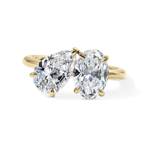 Clarity Diamond™ Pear and Oval Toi et Moi Ring