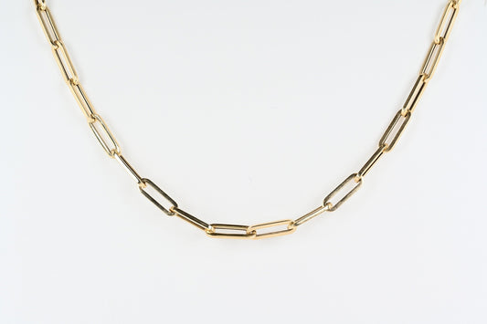 Gold paperclip chain