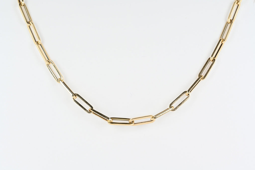 Gold paperclip chain