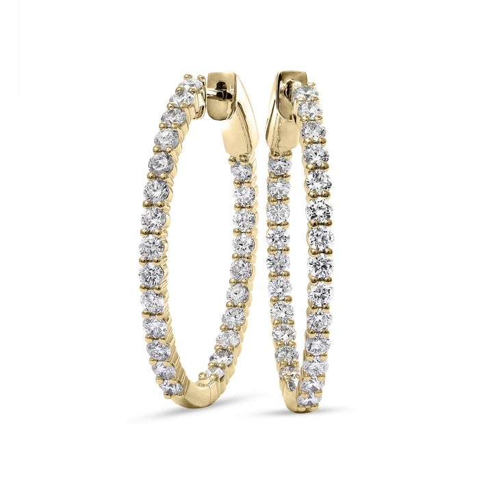 OVAL HOOP EARRINGS DIAHOV200Y-GH-005