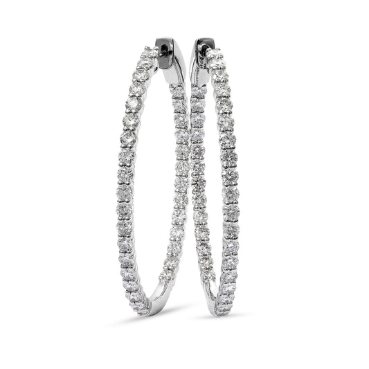 OVAL HOOP EARRINGS DIAHOV300W-GH-003