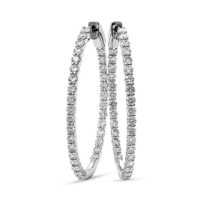 OVAL HOOP EARRINGS DIAHOV300W-GH-003