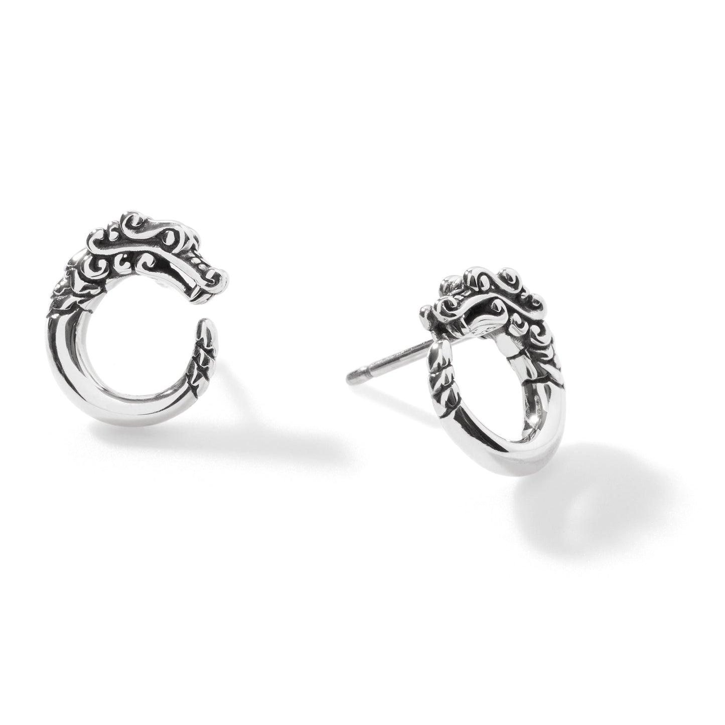 Naga Stud Earrings, Sterling Silver|EB60176