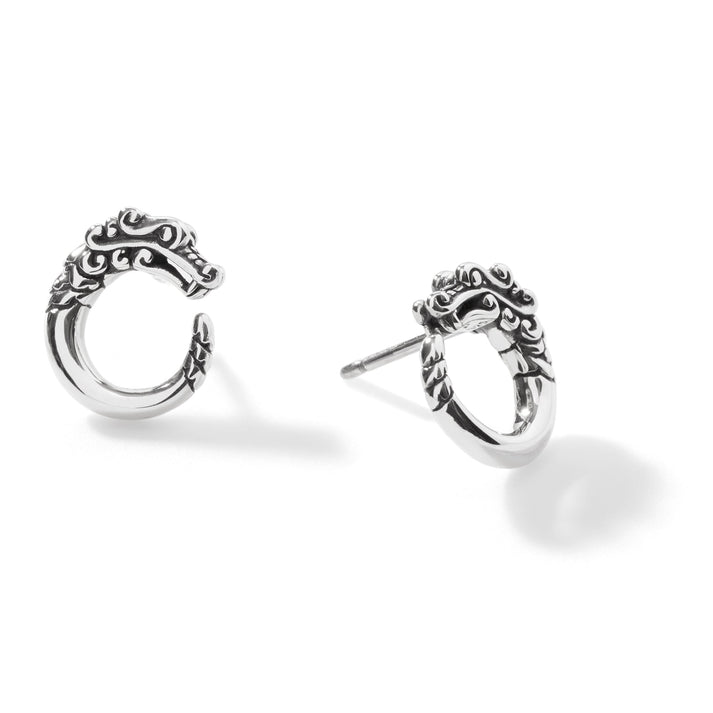 Naga Stud Earrings, Sterling Silver|EB60176