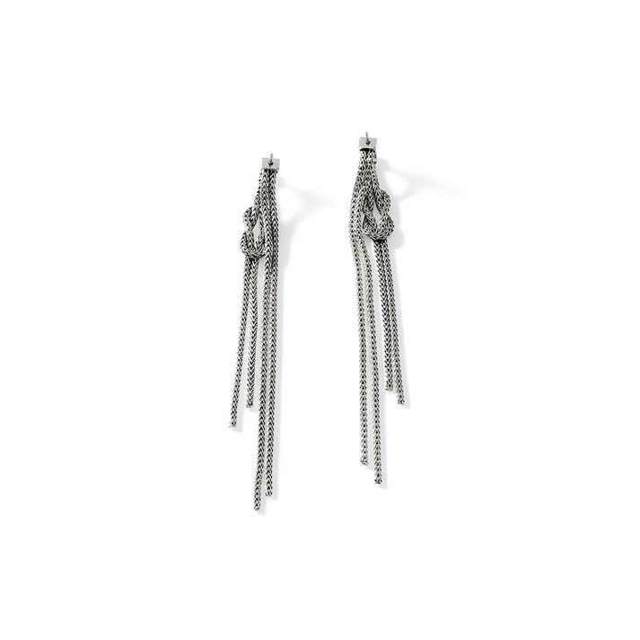 Love Knot Drop Earrings, Sterling Silver|EB901063