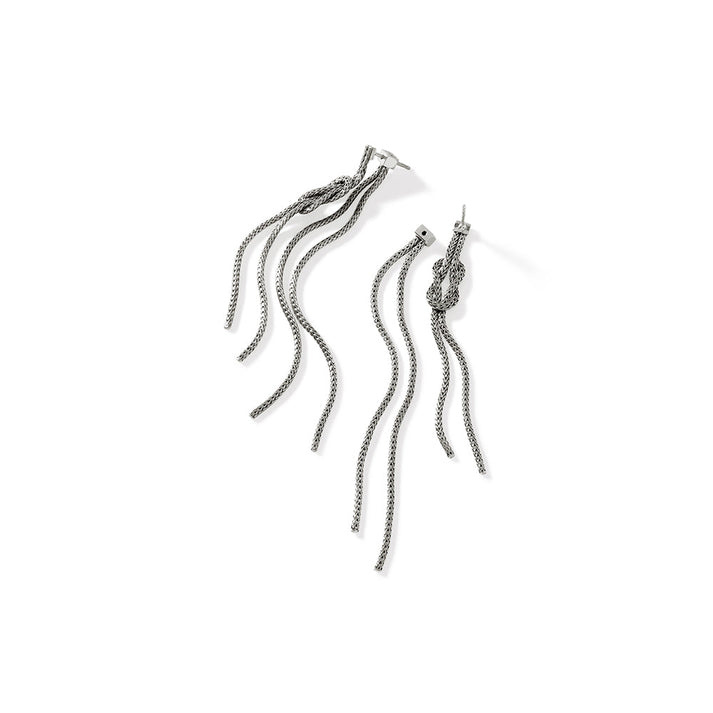 Love Knot Drop Earrings, Sterling Silver|EB901063