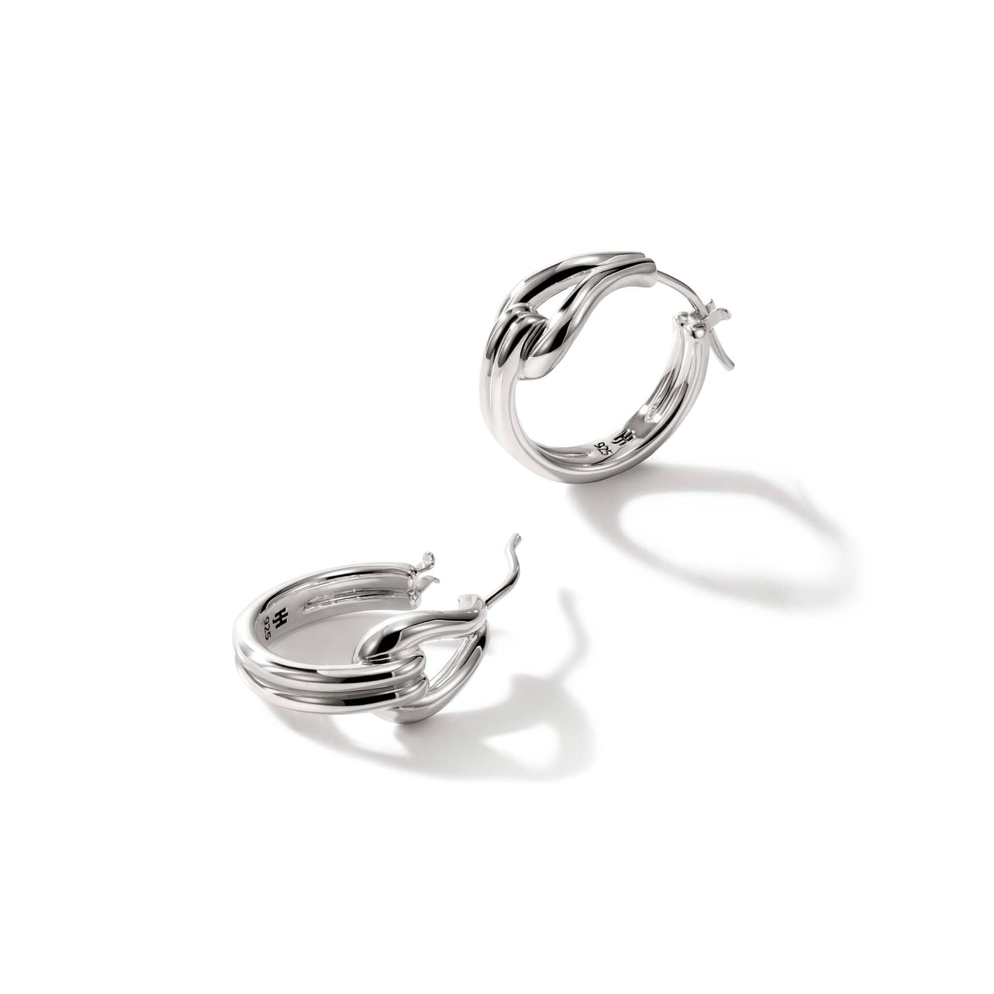 Surf Hoop Earring, Sterling Silver, 18.5MM|EB901147