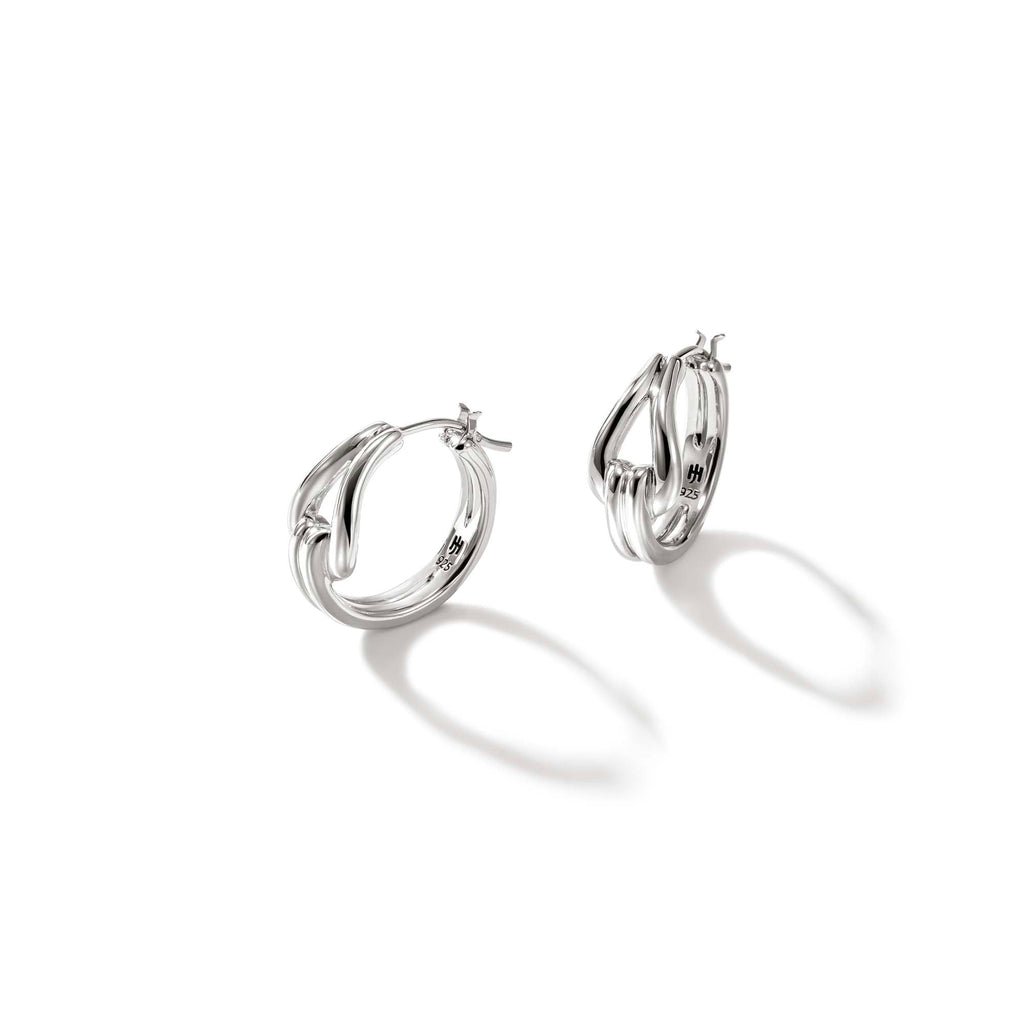 Surf Hoop Earring, Sterling Silver, 18.5MM|EB901147