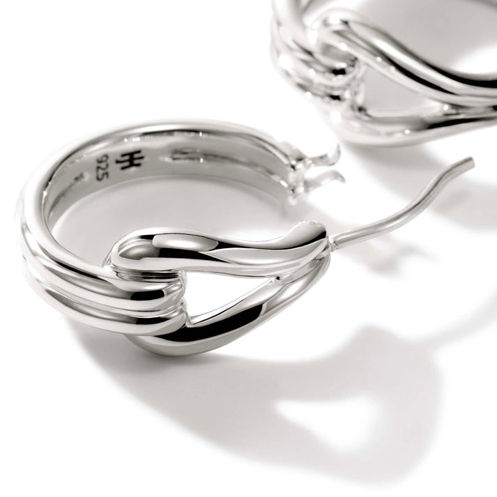 Surf Hoop Earring, Sterling Silver, 18.5MM|EB901147