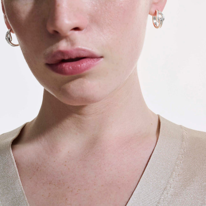 Surf Hoop Earring, Sterling Silver, 18.5MM|EB901147