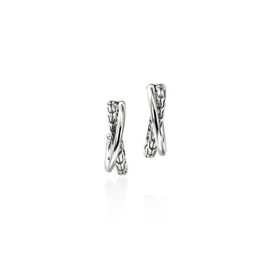 JH Essential Crossover Earring, Sterling Silver, 20.5MM|EB98714