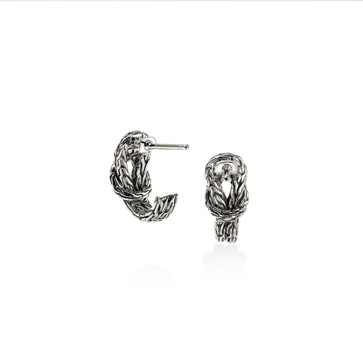 Love Knot Hoop Earring, Sterling Silver, 13MM|EB98782