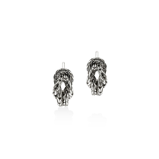 Love Knot Hoop Earring, Sterling Silver, 13MM|EB98782
