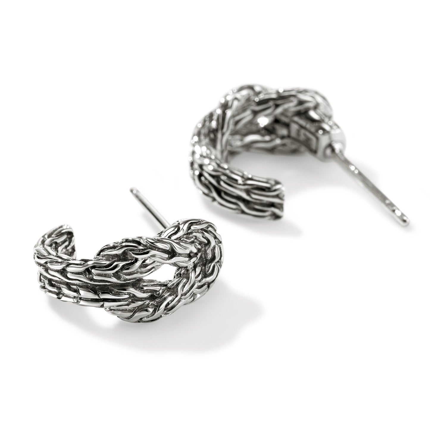 John Hardy Love Knot Hoop Earring, Sterling Silver, 9MM EB98782