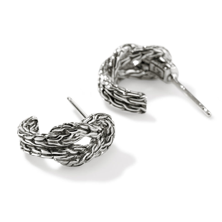 Love Knot Hoop Earring, Sterling Silver, 13MM|EB98782