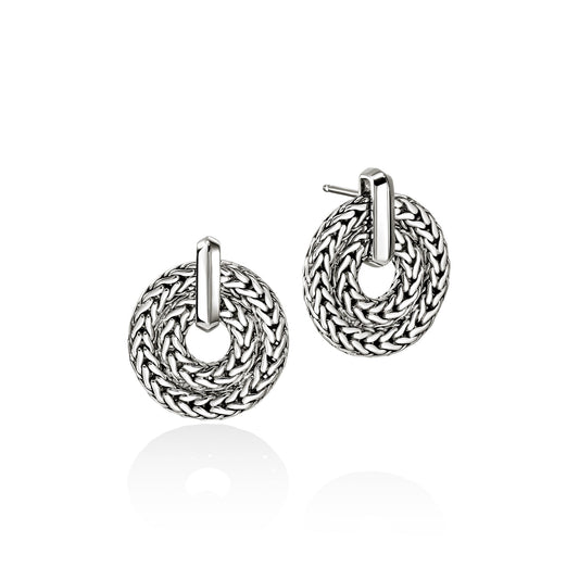 Icon Link Earring, Sterling Silver, 19.5MM|EB98991