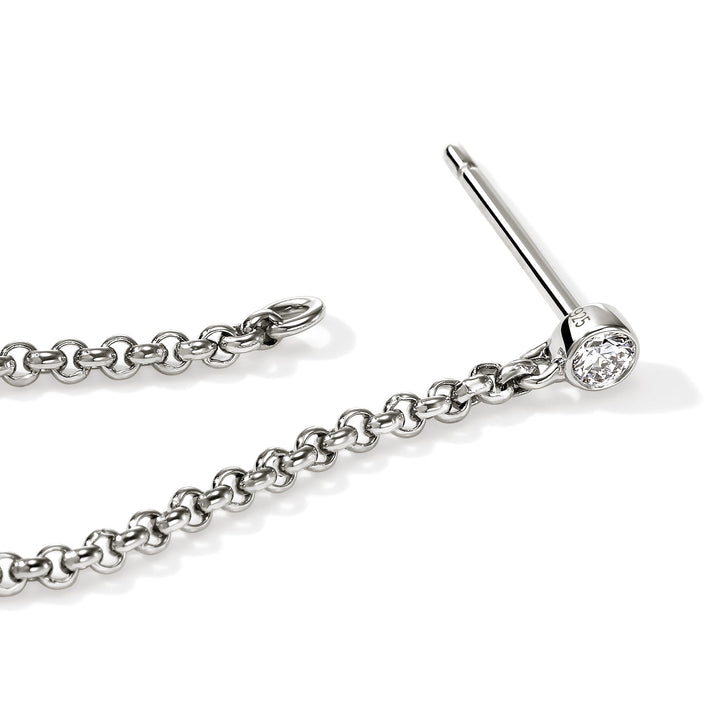 JH Lovestruck™ Drop Chain Earring, Sterling Silver, Diamond, .03TCW, Single|EBP43009LGD