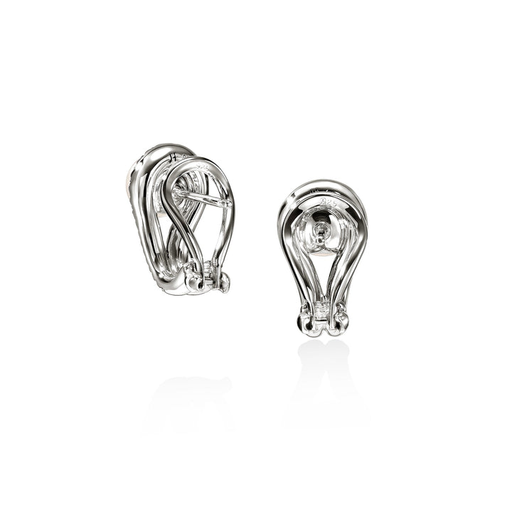 Surf Earrings, Sterling Silver, Diamonds, Pearl|EBP895042DI