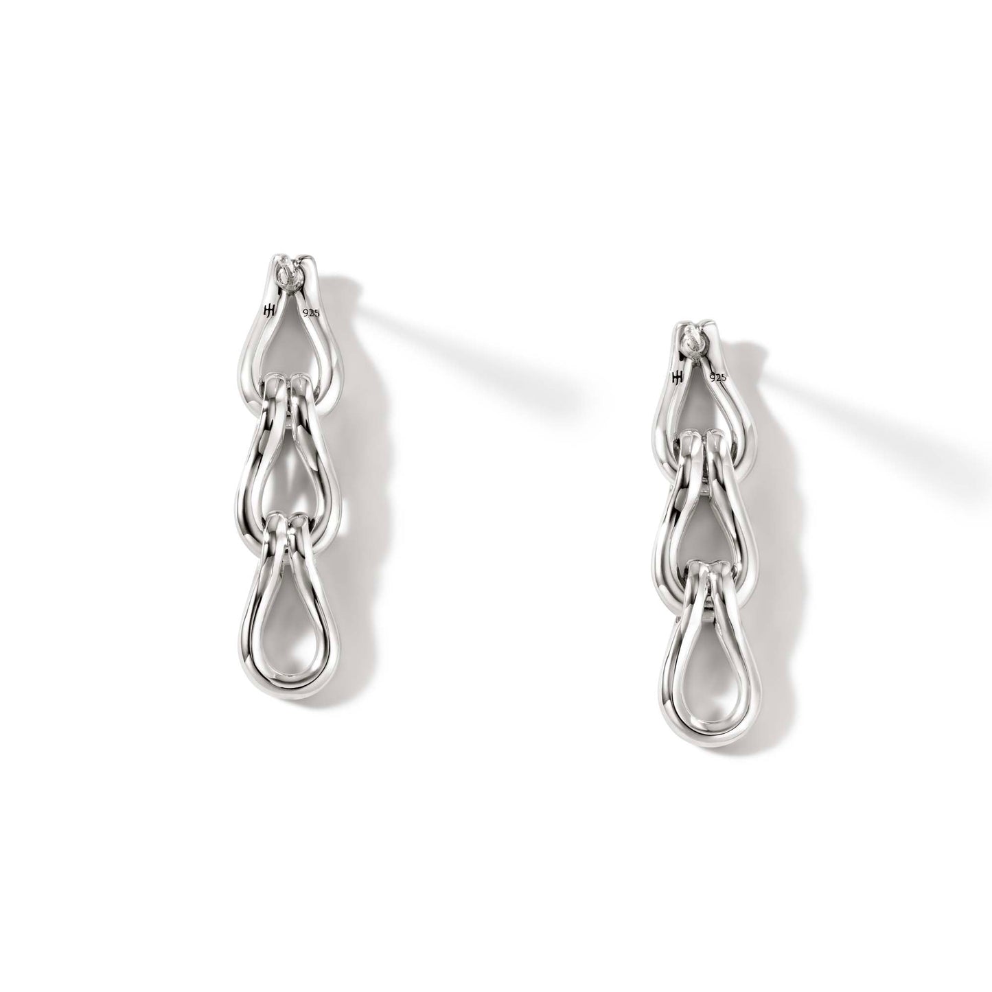 Surf Link Earrings, Sterling Silver, Diamonds|EBP9011792DI