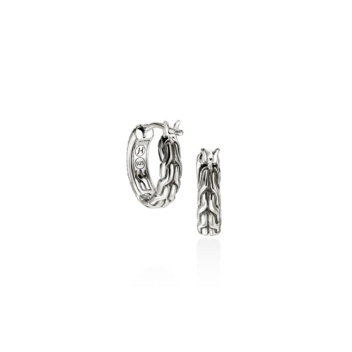 JH Essential Hoop Earring, Sterling Silver, Diamonds, 13MM|EBP987002DI