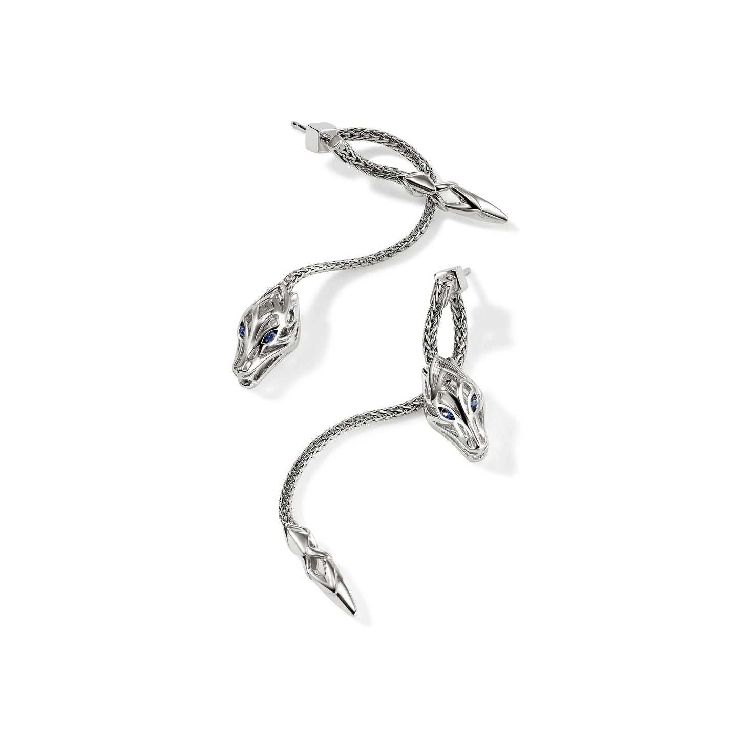 Naga Drop Earrings, Sterling Silver|EBS603361BSP
